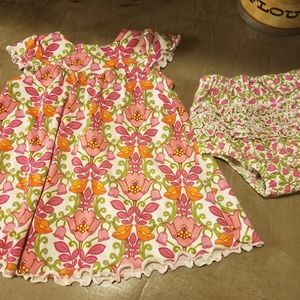 Vera Bradley dress w bloomers, size 6 to 9 mos